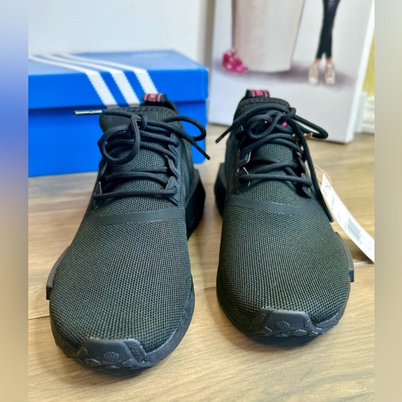 NEW! Adidas Black & Pink NMD_R1 Sneakers - Picture 8 of 17